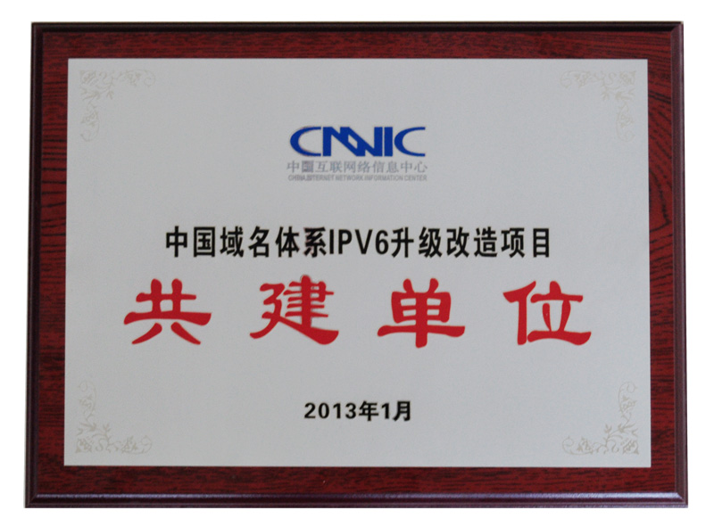 CNNIC中國域名體系IPV6升級改造項(xiàng)目 共建單位