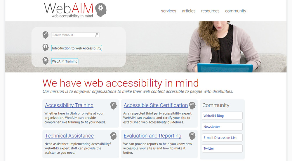 webaim accessibility website