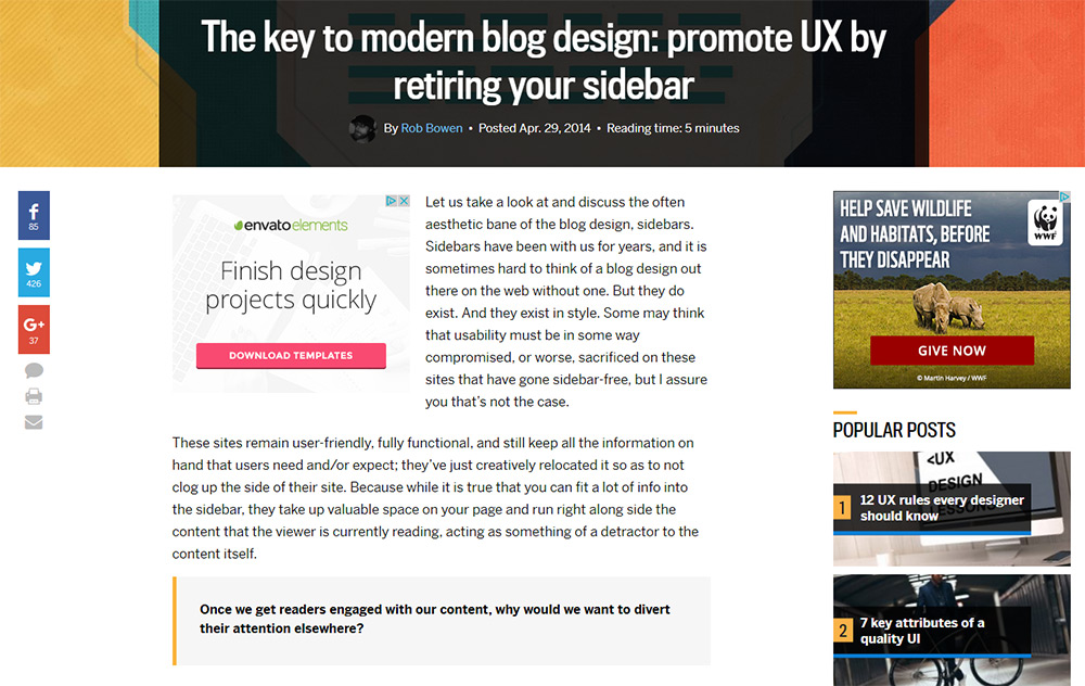 webdesigner depot sidebar