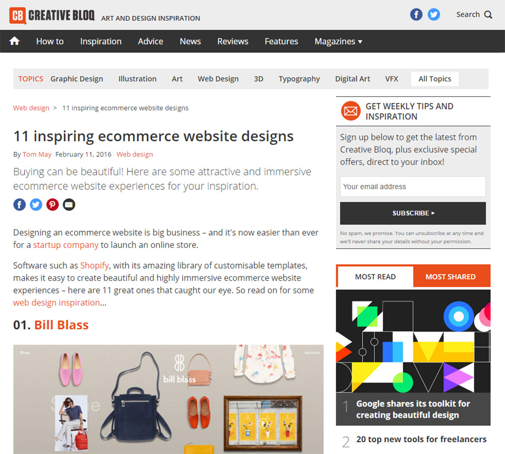 creative bloq sidebar